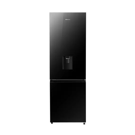 Hisense Refrigerator 347L Bottom Freezer Ultra-slim Water Dispenser, Frostless Technology, Soft LED Lighting, Huge Space Box Black H450BMIB-WD MODEL:
